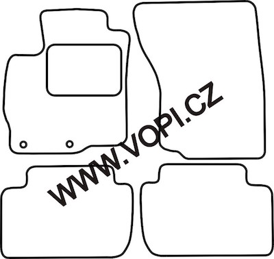 Textil-Autoteppiche Mitsubishi Outlander 09/2012 - Colorfit (3065)